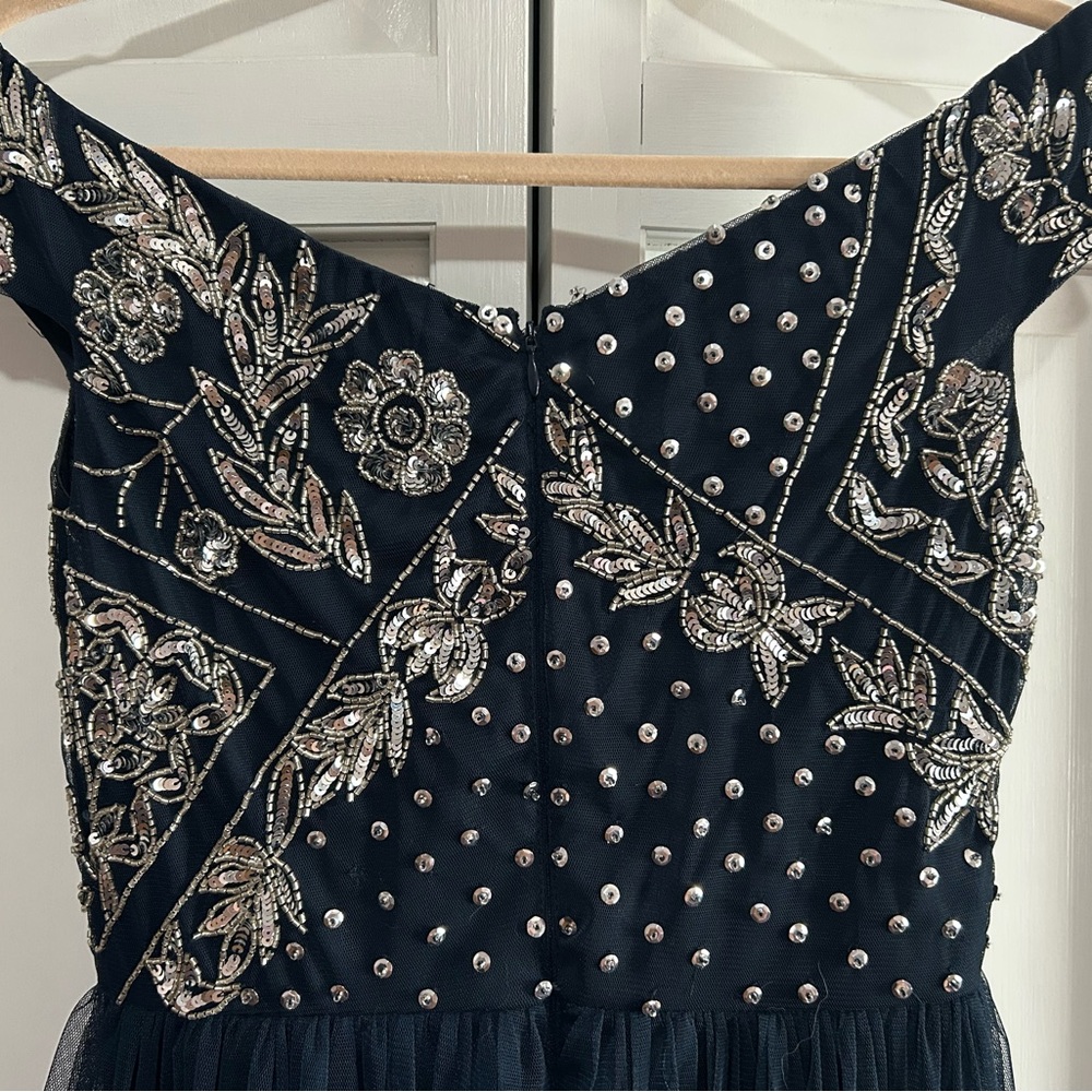 Beaded off the shoulder dress